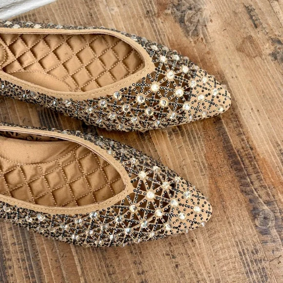 BIRDIES Goldfinch Pointed Toe Flat in Quartz Crystal Suede, SZ 8 BRAND NEW! - Picture 3 of 10